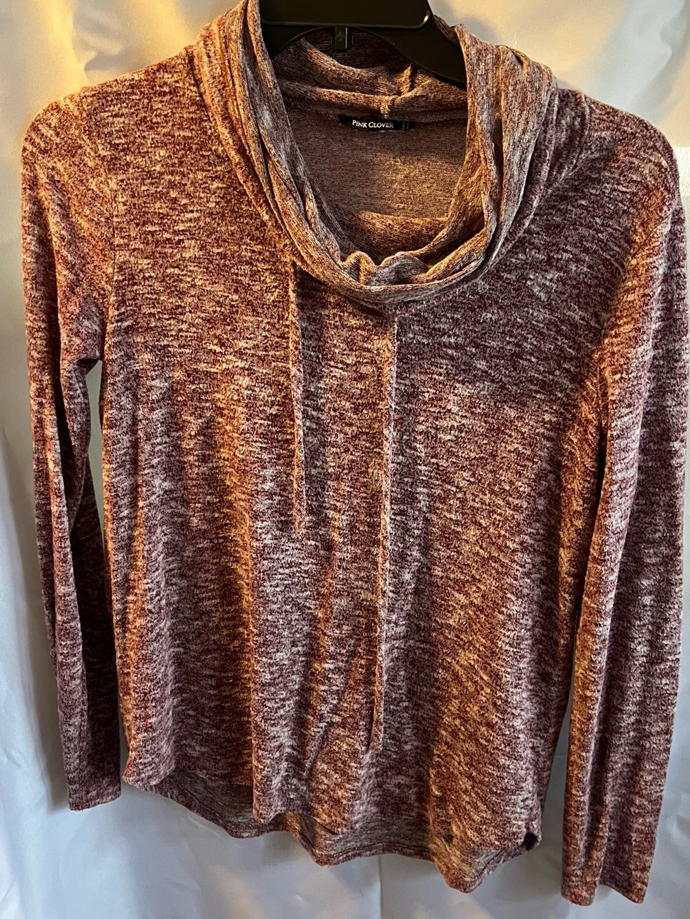 Pink Clover Marled Knit Pullover - Mauve